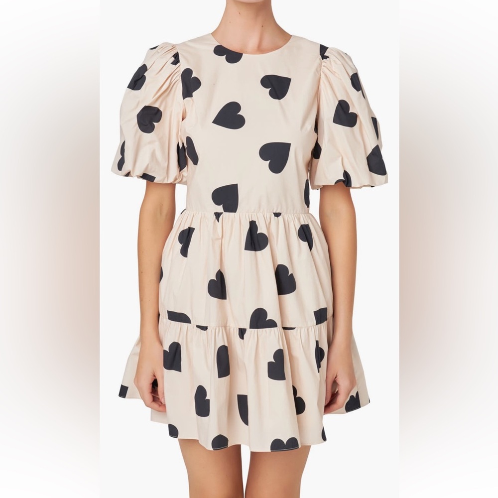 English Factory Heart Print Back
Cutout Minidress Size Small